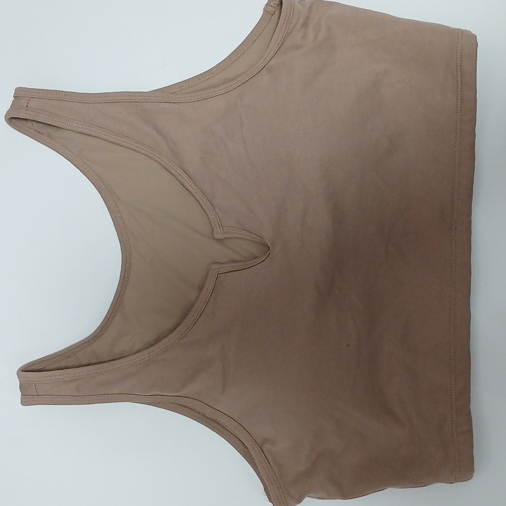 Tan Sleeveless Crop Top